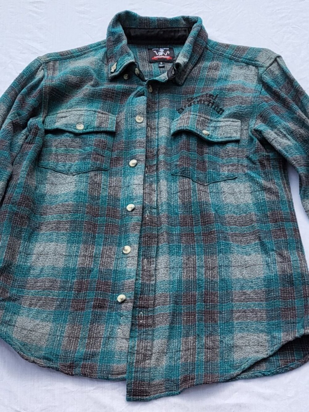 Social Distortion Loser Machine Company Flannel Shirt Small Pin Grunge Indie Alt